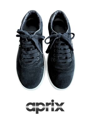 Aprix | Black Suede Sneakers – Made in Portugal (Size 7)